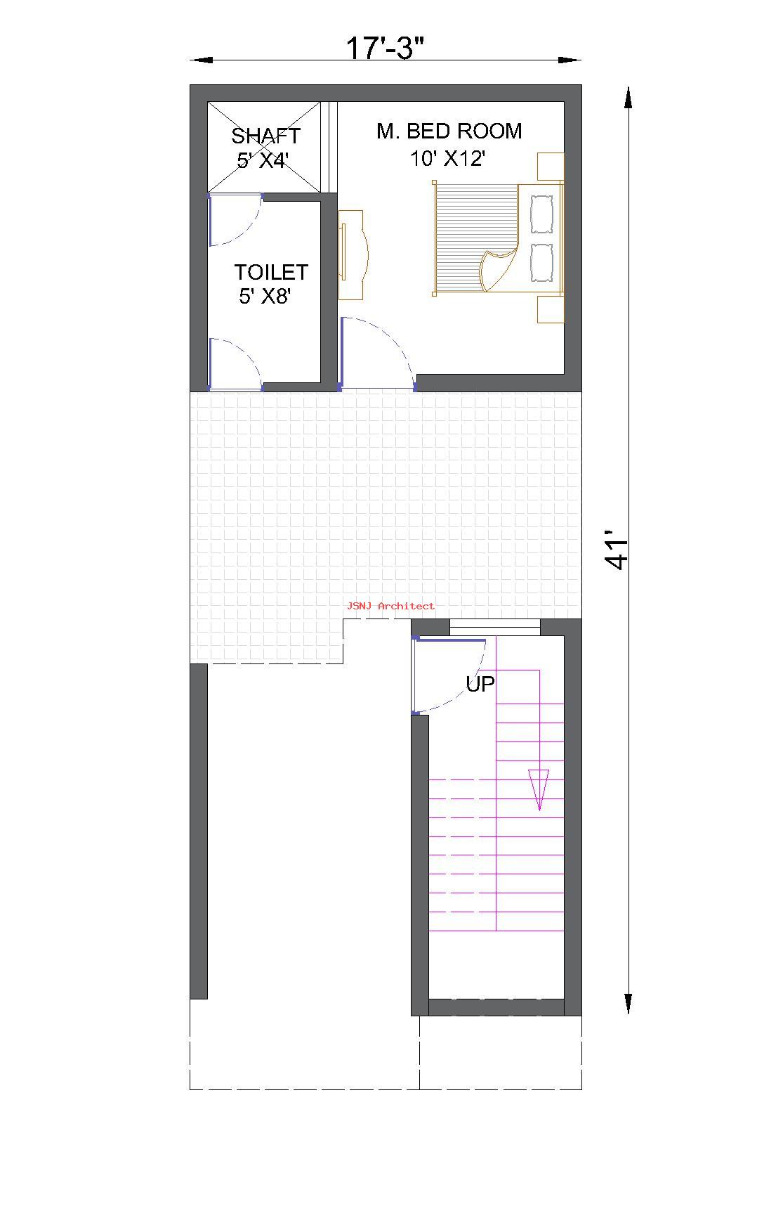 17x41 Compact 1BHK Duplex House Plan â€“ Smart Space Design
